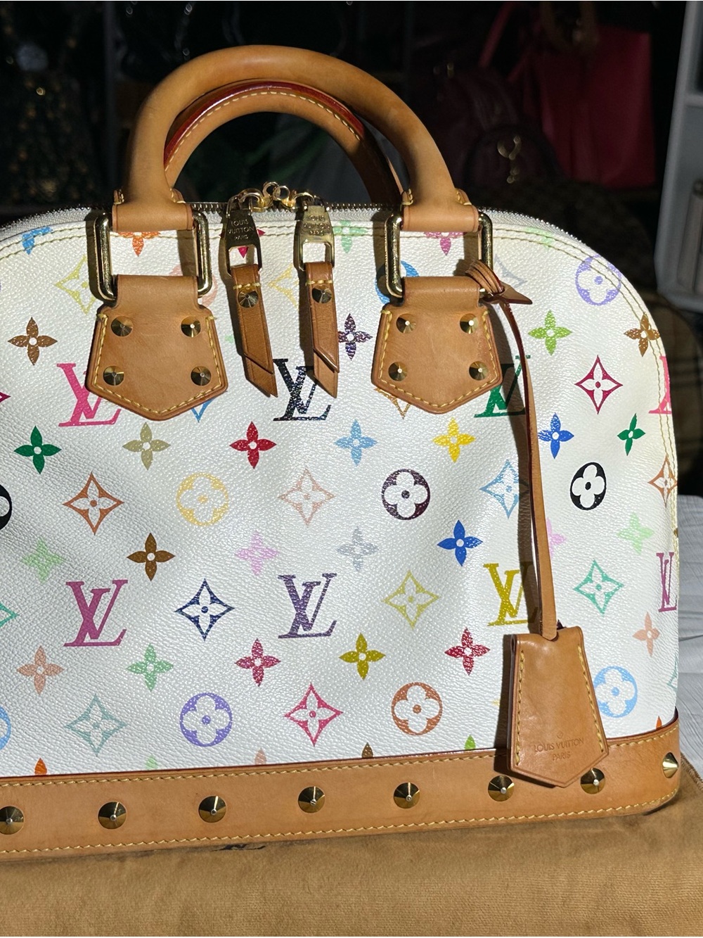 Louis Vuitton White  Murakami Alma! LIKE NEW!!